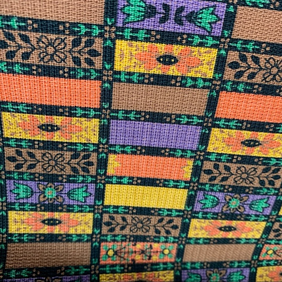 60s Geo Floral Fabric - Picture 3 of 6